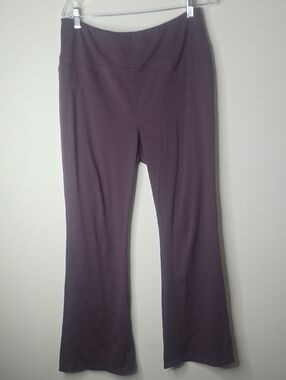 HALARA Deep Plum High-Waist Flare Yoga Pants